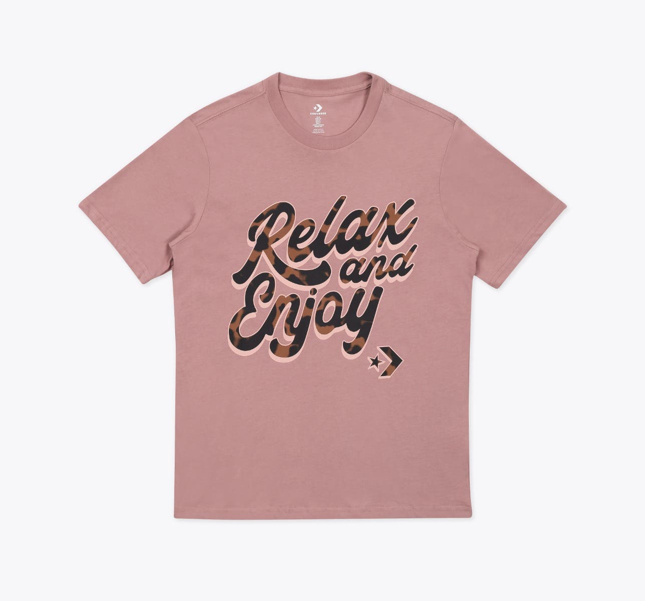 Tortoise Print Short Sleeve T-shirt Rosa