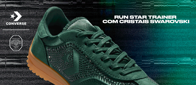 Run Star Trainer Verde Swarovski Crystals Converse Oficial