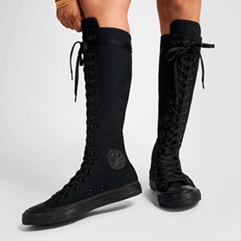 Monochrome | Tênis todo Preto | Cano Alto Feminino